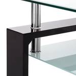 Couchtisch Glassy Klarglas/Schwarz