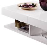 Table basse Irwin (avec rangement) Blanc brillant