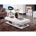 Table basse Irwin (avec rangement) Blanc brillant