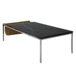 Table basse Jim Marbre / Acier inoxydable - Noir