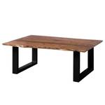 Table basse Kapra Acacia massif / Métal - Noir - 120 x 80 cm