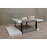 Salontafel Kempton hoogglans wit/betonnen look