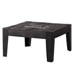 Table basse Keyport Manguier massif - Gris cendres / Noir - 75 x 75 cm