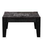 Table basse Keyport Manguier massif - Gris cendres / Noir - 75 x 75 cm