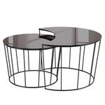 Couchtisch Koga II (2er-Set) Glas / Metall - Bronze / Schwarz