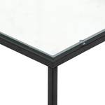 Table basse Lando I Verre / Acier inoxydable - Noir - 91,5 x 91,5 cm