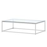 Salontafel Lando II glas/roestvrij staal - Staal - 102,5 x 60 cm