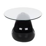 Table basse Light Verre - Blanc brillant - Noir brillant