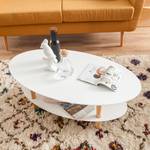 Tavolino da salotto LINDHOLM Bianco/Legno massello di quercia - Bianco / Quercia - Bianco