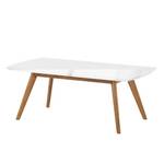 Table basse Lindström Partiellement en chêne massif / Blanc brillant