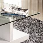 Salontafel Lola hoogglans wit/transparant glas