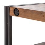 Tavolino MANCHESTER 110 cm con prolunga Legno massello di acacia/Metallo
