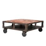 Table basse Manufaktur Orange - Métal - Bois/Imitation - 100 x 40 x 100 cm