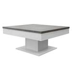 Table basse Mells Gris - Blanc - Bois manufacturé - 80 x 40 x 80 cm