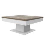 Table basse Mells Marron - Blanc - Bois manufacturé - 80 x 40 x 80 cm