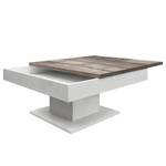 Salontafel Mells Bruin - Wit - Plaatmateriaal - 80 x 40 x 80 cm