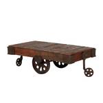 Table basse Railway Marron - Bois massif - Bois/Imitation - 135 x 46 x 80 cm