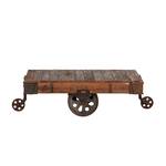 Table basse Railway Marron - Bois massif - Bois/Imitation - 135 x 46 x 80 cm