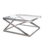 Couchtisch Sawl Metall / Glas - Silber