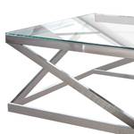 Salontafel Sawl metaal/glas - zilverkleurig