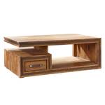 Table basse Shan Sheesham massif / Imitation cuir