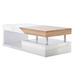 Table basse Smithers Blanc brillant / Imitiation chêne