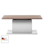 Table basse Solano Noix / Blanc - Réglable en hauteur