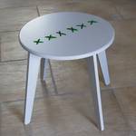 Table basse Stitched Gris clair / Vert menthe