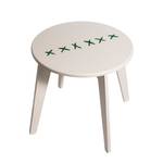 Table basse Stitched Gris clair / Vert menthe
