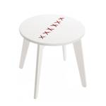 Table basse Stitched Blanc / Rouge