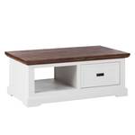 Table basse Gomera Acacia partiellement massif - Blanc / Marron