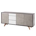 Credenza Karay Decorazione cemento/Bianco