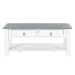 Table basse Valmer II Pin massif - Gris - Blanc / Gris