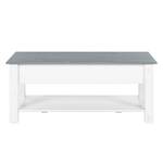 Table basse Valmer II Pin massif - Gris - Blanc / Gris