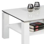 Table basse Vidora Blanc brillant / Blanc - 75 x 75 cm