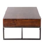 Table basse WOODSON avec tiroirs Acacia massif / Fer - Acacia brun