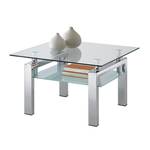Tavolino da salotto Yorkton Vetro trasparente/Vetro bianco/Metallo