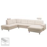 Wohnlandschaft Straid Beige - Longchair davorstehend rechts / Ottomane links