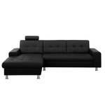 Ecksofa Straid II Schwarz - Longchair davorstehend links