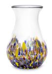 Vase Konfetti Blumenvase mundgeblasen Blau - Naturfaser - Kunststoff - 1 x 1 x 13 cm