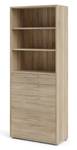 Armoire de classement Prisme Marron - En partie en bois massif - 89 x 222 x 40 cm