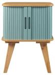 Beistelltisch Tysvær Beige - Blau - Bambus - 45 x 59 x 45 cm