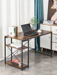 HappyHome Schreibtisch mit Regal Schwarz - Braun - Holzwerkstoff - 60 x 74 x 120 cm