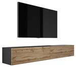 TV-Lowboard Orinoco Schwarz - Eiche Dunkel - 200 x 32 cm