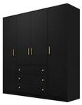 Kleiderschrank Retro D4 Schwarz