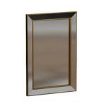Spiegel Asol 50x75cm Gold Gold - Holz teilmassiv - 50 x 75 x 3 cm
