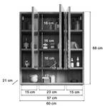 Modern Rauchsilber Spiegelschrank