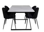 Essgruppe Estelle 45 (5-teilig) Schwarz - Massivholz - 90 x 75 x 140 cm