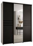 ARMOIRE À PORTES COULISSANTES DAVOS 11 Noir - Blanc - Largeur : 190 cm