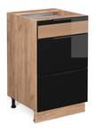 Meuble cuisine Fame-Line 39922 Noir - Marron - Bois manufacturé - 50 x 82 x 51 cm